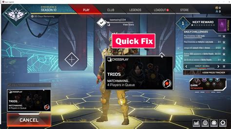apex matchmaking issue